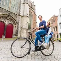The preferred mode of transportation in the Netherlands is the bicycle.  There are more than 2.5 bikes per person across the country!