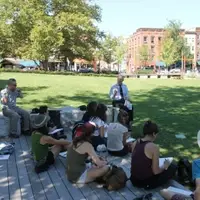 Field session with guest, downtown Northampton