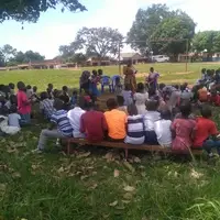 Some lessons are done under trees