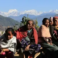 Some local ladies waiting to for a check up at one of the free health camps