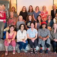 A group of LWVSF members pose for a group photo.