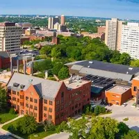 Aerial view of campus