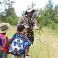 instructor shares their plant knowledge with students