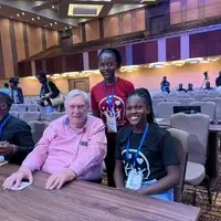 Lopez with FAF members attending a conference at Munyoyo Uganda