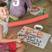 Making signs for our Pride Parade