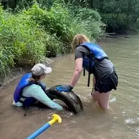 Mid summer clean up in the Little Miami River