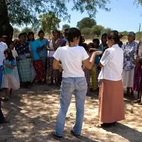 Community meeting in rural Argentina