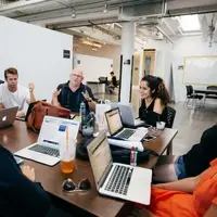 Students working on a group project