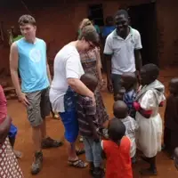 volunteers from Holland having good time with the children in the organization.