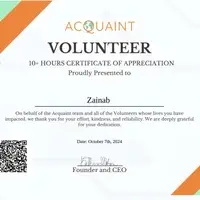 example certificate from acquaint