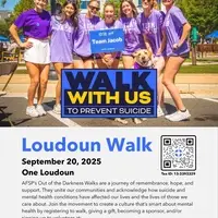 Be a part of the team behind the Sept 19 Loudoun Out of the Darkness Walk. We’re recruiting committee members for sponsorship, marketing, and logistics. Help us save lives and support our communities. Email Chair.LoudounWalk@gmail.com to get involved!"