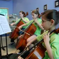 Three cellists