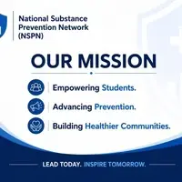 NSPN mission graphic highlighting three priorities: empowering students, advancing prevention, and building healthier communities.