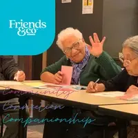 Older Adults writing cards out