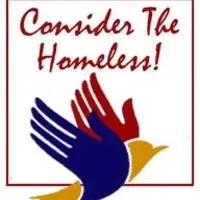 Consider The Homeless with flying bird logo