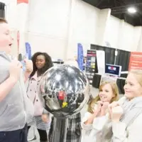 Students enjoying the activities at STEM Fest.