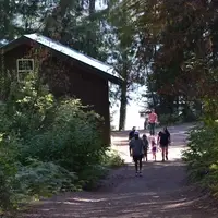 walking in camp