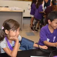 Elementary Students Practicing Biomedical Skills