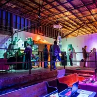 DIY venue with arcade games and art installations