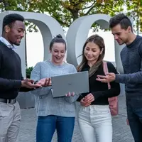 Students with Computer