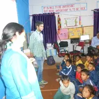 volunteering at primary school of uttrakhand