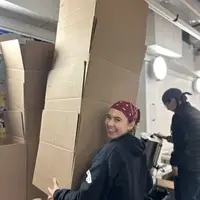 boxes ready to be filled with hot meals.