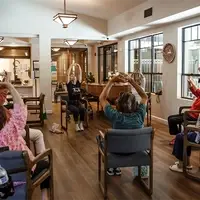 Gentle exercise class for seniors