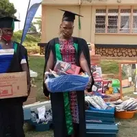 Children receive kits after hands on training on salon and other trainings