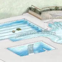 New heated swimming pool