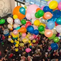 New Year's Balloons & Root Beer Toast!