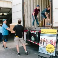Loading a shipping container