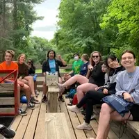 Hayrides at camp are the best!