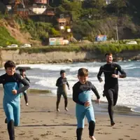 VSP participants running on the beach