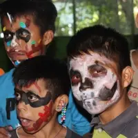 Fun night at Casa Guatemala painting faces