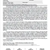 King County Parks Youth Waiver