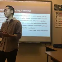 Atlanta QVS Fellow teaching at the Atlanta Friends School.