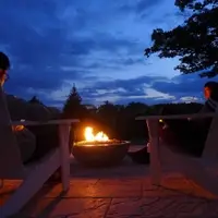 Relaxing by the Fire Pit