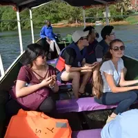 Volunteers exploring the source of River Nile