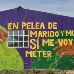 Mural que dice En pelea de marido y mujer, Sí me voy a meter