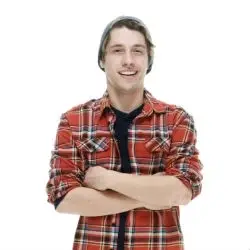 Man posing and smiling.