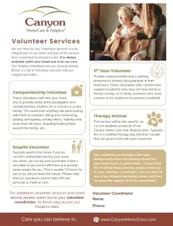 Certified Therapy Animal Hospice Volunteer
