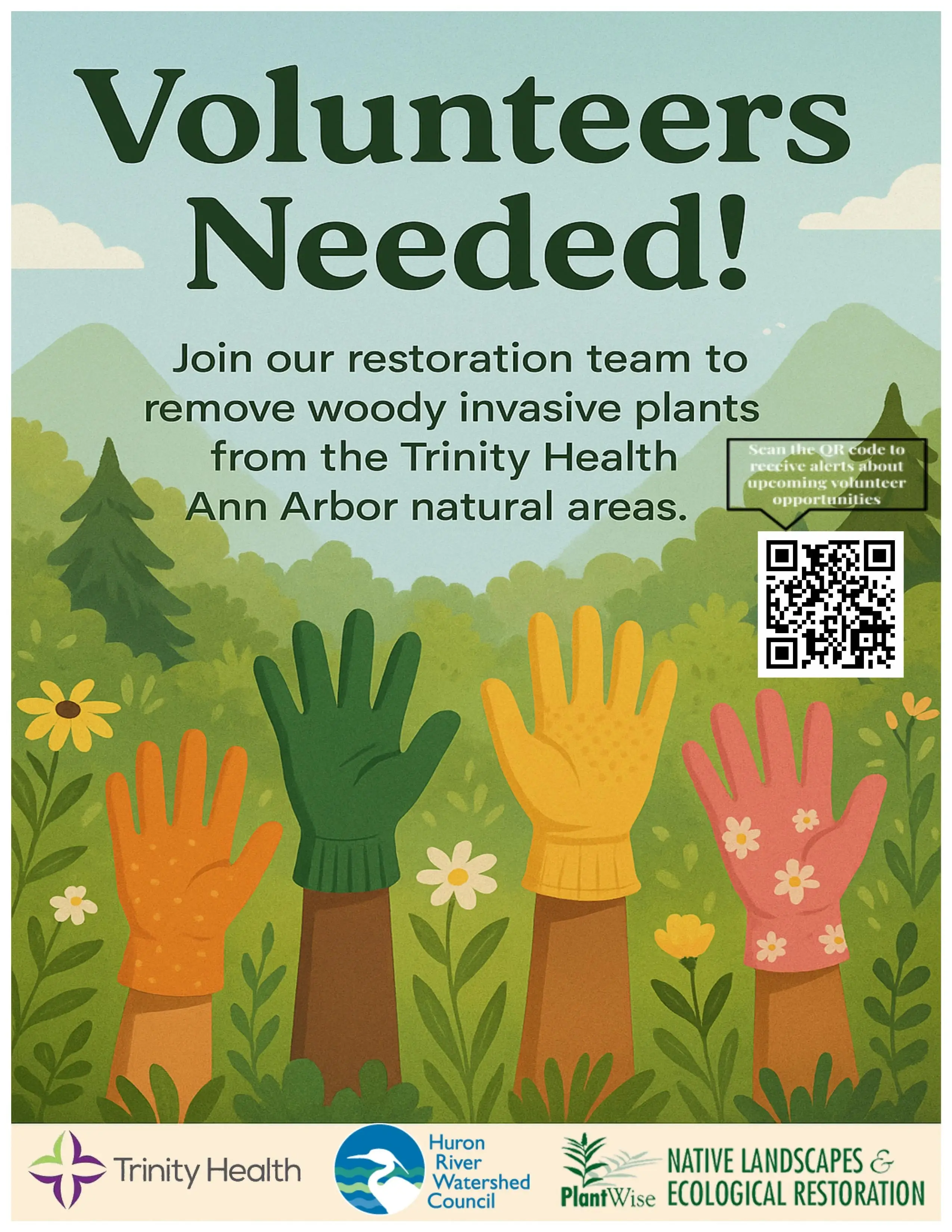 Invasive Species Removal at Trinity Health Ann Arbor Campus