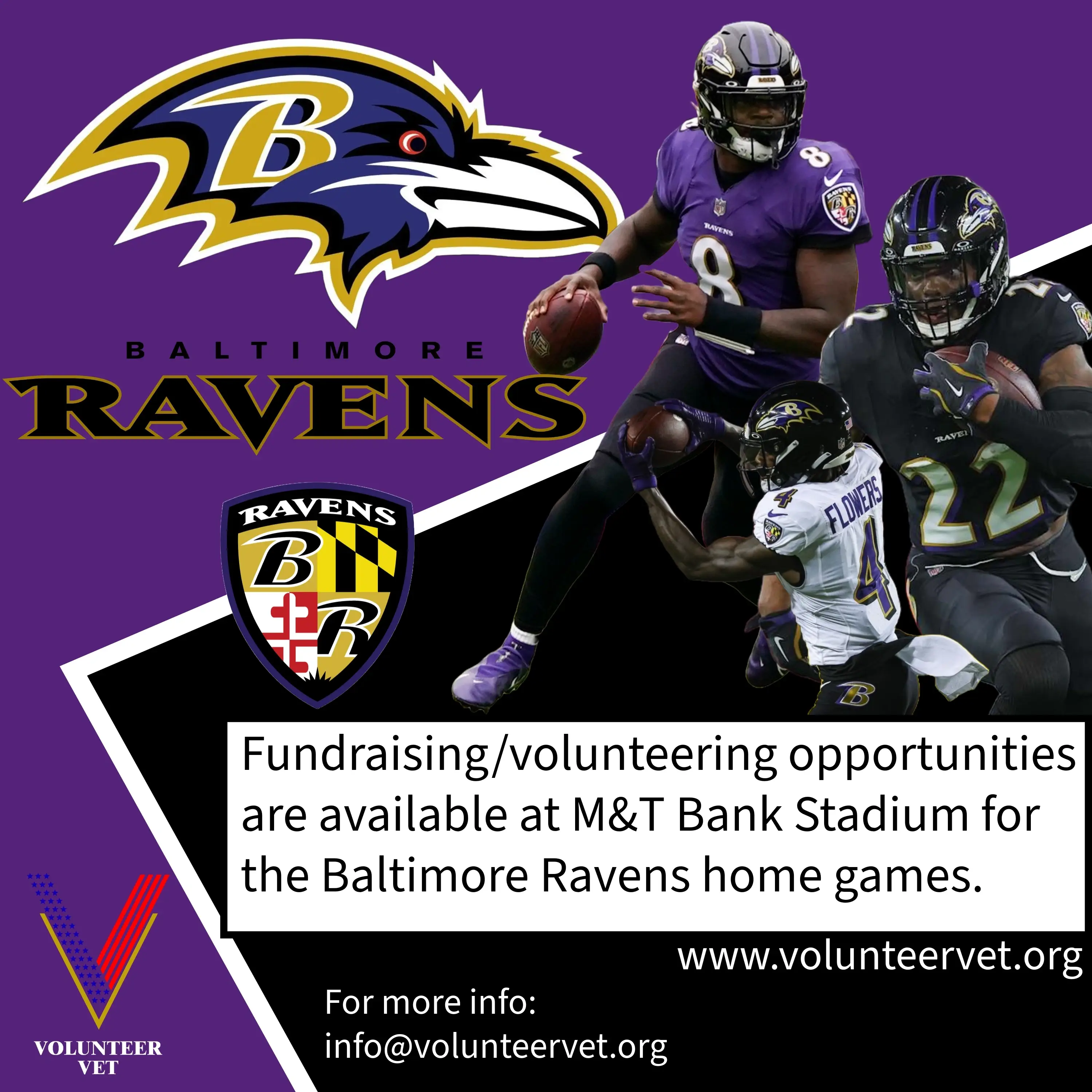 Volunteer at Baltimore Ravens home games