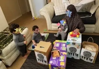 Deliver basic-needs care packages to local refugee children.  Flexible scheduling