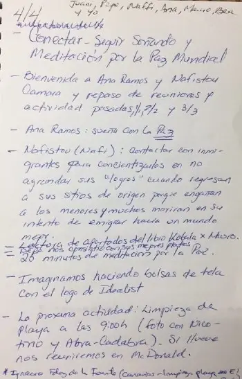Foto de la memoria de la reunión