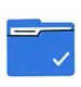 A blue folder.