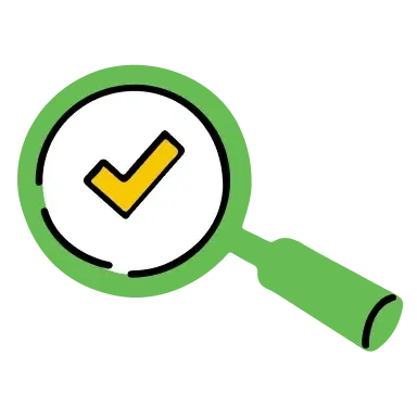 green magnifying glass