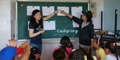Teaching English to students in Mongolia