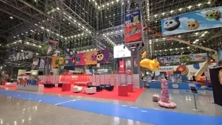 Collect donated toys from the Toy Fair at the Javits Center