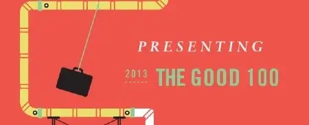 A graphic of the GOOD 100 List.